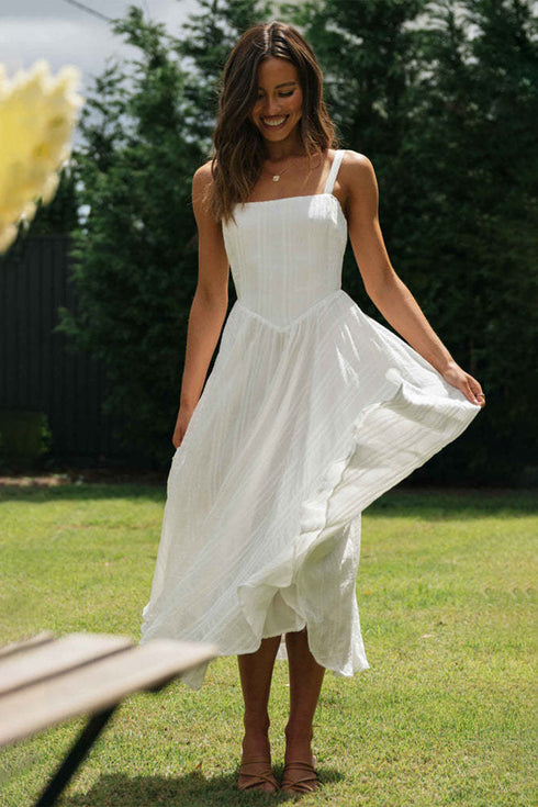 Square Neck Wide Strap Cami Dress - Odaingerous